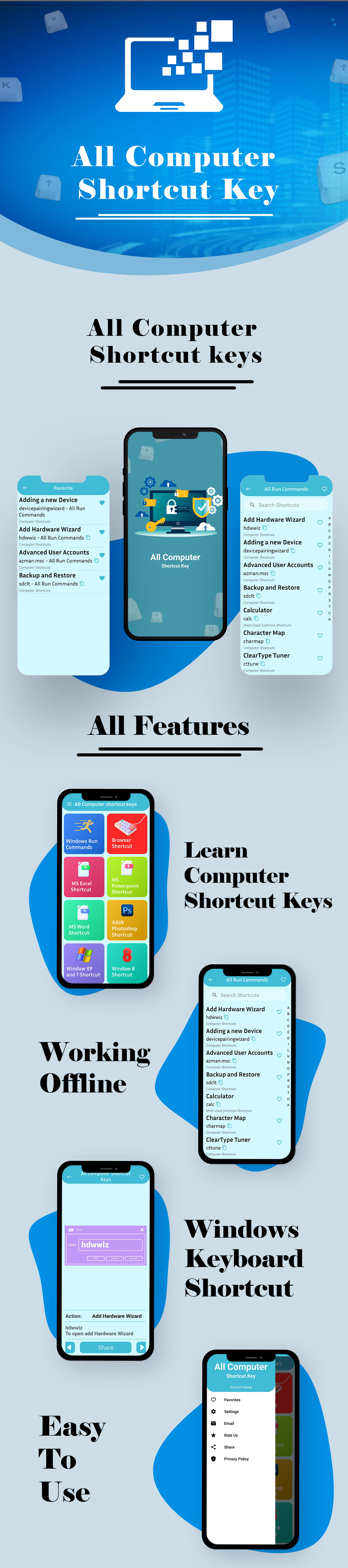 computer shortcut keys app |Software Shortcut Keys| All in One Shortcut's|  Android app |Admob ads - 1