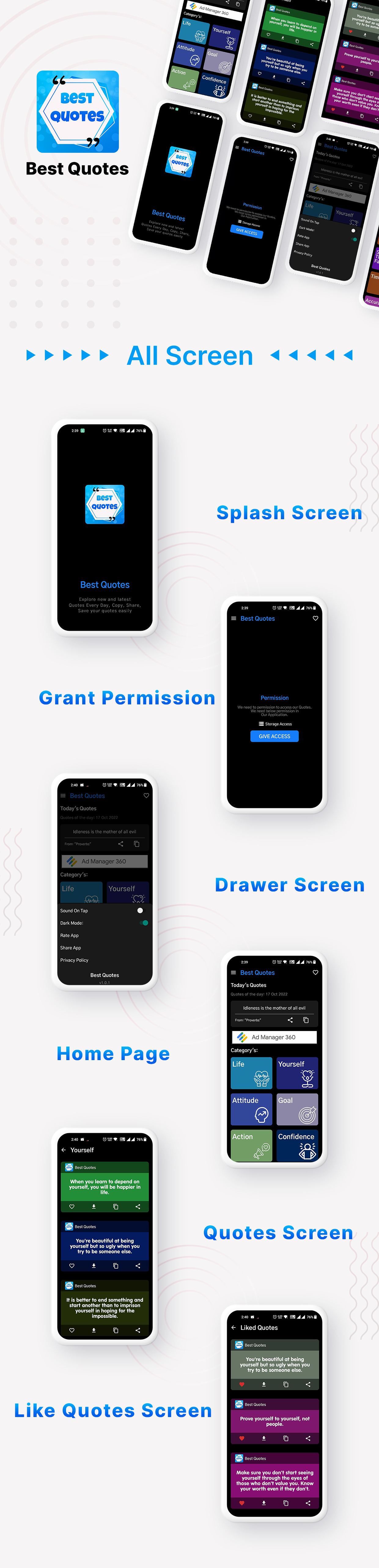 Best Quotes 2023 | Offline Quotes For Social Media | Admob Ads