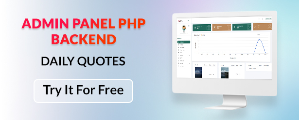  Qoutes App With PHP Admin Panel