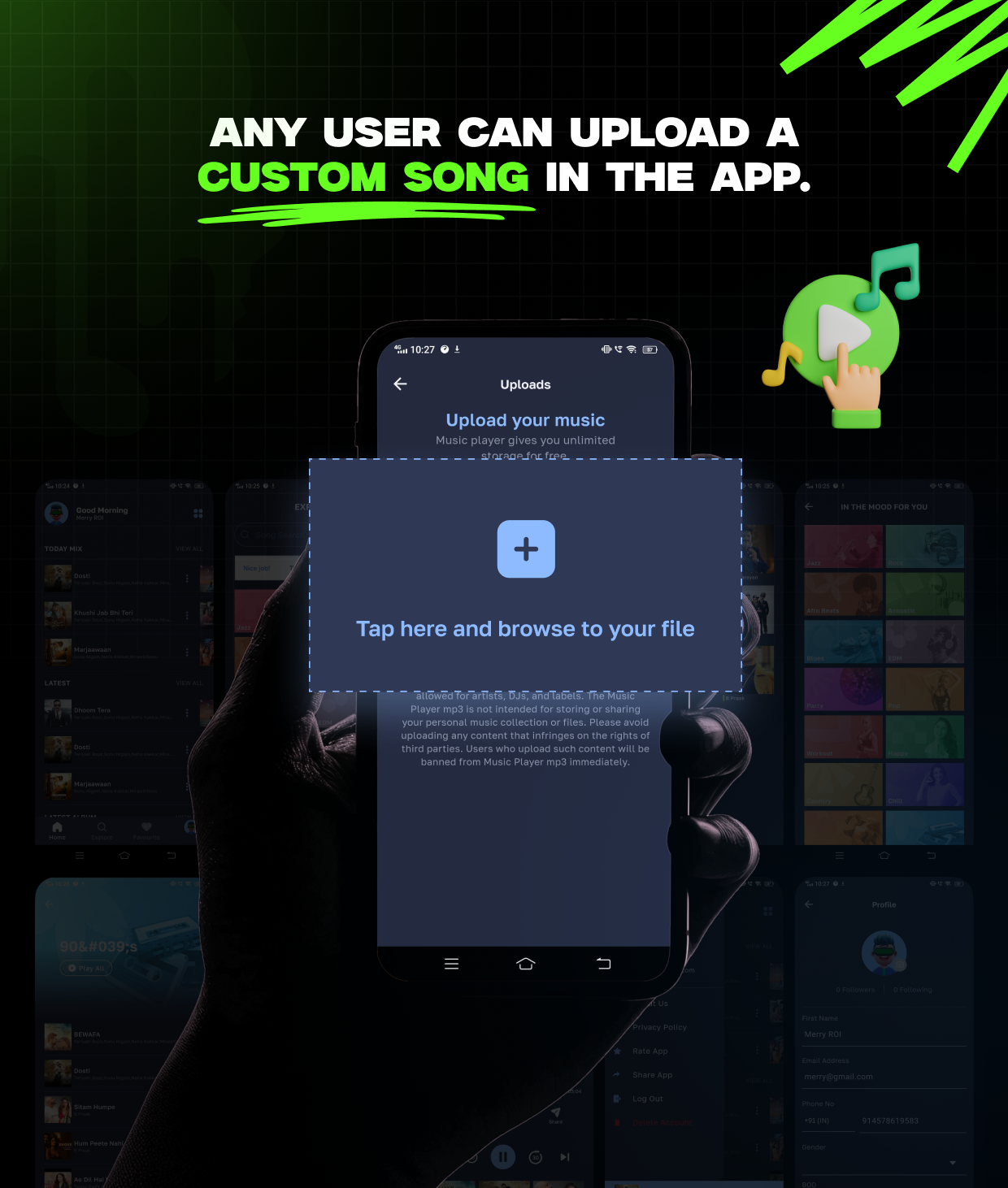 Flutter Music Player - Online MP3 (Songs) App With PHP Admin Panel | 10.0