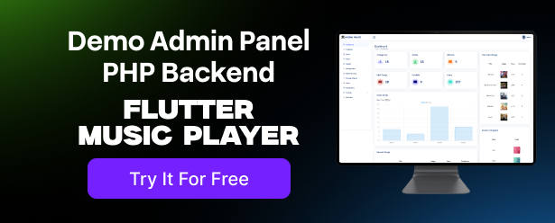 Flutter Music Player - Online MP3 (Songs) App With PHP Admin Panel | 10.0